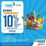 10% Off for HNB Credit Cards at LAUGFS Supermarket
