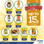Get up to 15% off on Jam, Spread & Noodles at LAUGFS Supermarket