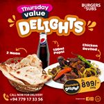 Thursday value Delight for Rs.899 at Burgers Vs Subs