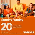 Enjoy 20% off on your total bill for Softlogic One Loyalty customers at Popeyes Sri Lanka