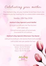 Celebrate Mother's Day with special lunch buffet at Jetwing Blue 