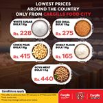 Enjoy the lowest prices around country for commodities only from Cargills Food City