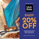 20% Off selected items on Uber Eats at Indian Affair