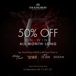 50% off on all house wines at The Kingsbury Hotel