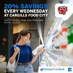 Enjoy 20% savings at Cargills Food City with Nations Trust Bank American Express