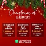 Christmas Eve and Christmas Day Special Buffets at Clement's Restaurant and Banquet