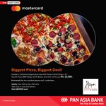 Indulge in Colombo's largest Pizza deal with Harpo's Pizza with your Pan Asia MasterCard