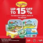 Up to 15% off on selected Yoghurt, Butter & Fat Spread at Cargills Food City