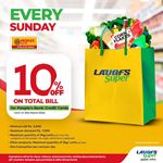 10% Off on Total Bill for People's Bank Credit Cards at LAUGFS Supermarket