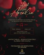 Valentine's Day at Arcadia Cafe & Restaurant