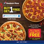Buy 1 Get 1 Free at Domino's Pizza with Nations Trust Bank American Express Cards