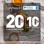 Exclusive Offer for NTB Bank Credit Card & Debit Card Holders at Delifrance