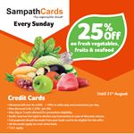 25% Off on fresh vegetables, fruits & Seafood at Keells for Sampath Bank Credit Cards 