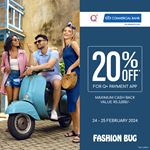 Shop at any Fashion Bug outlet and get 20% off when you pay with Q+ payment app
