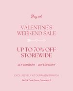 Valentine's weekend Sale at Shay Int