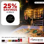 Enjoy 25% Savings on dine-in at Cafe Kinross with DFCC Credit Cards