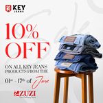 10% Off on All Key Jeans Products at ZUZI 