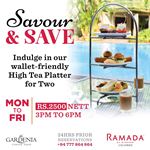 High Tea Platter for Two at just Rs.2500 Nett at Ramada Colombo