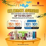 Celebrate Avurudu with Bank cards discounts of up to 15% off at British Cosmetics
