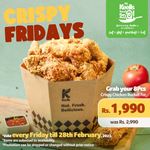 Enjoy our 8-piece Keells Crispy Chicken Bucket for just Rs. 1990 at Keells