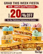 Get 20% off for Submarine and Gelato at Burley's with your NTB Amex Card