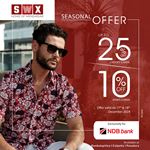 Enjoy up to 25% OFF with NDB Bank Credit Cards and 10% OFF with Debit Cards at ShirtWorks