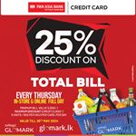 Enjoy 25% DISCOUNT on TOTAL BILL with Pan Asia Bank Credit Cards at Softlogic GLOMARK