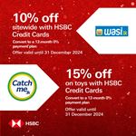 Up to 15% OFF on your favorite online shopping sites with your HSBC Credit Card