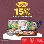 15% off on selected Ice Cream at Cargills Food City