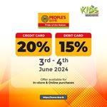 Get up to 20% off at The Kids Warehouse for People's Bank Cards