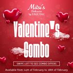 Special Valentine Combo Offers at Mitsis Delicacies
