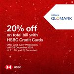 20% off on total bill with HSBC Credit Cards at Softlogic GLOMARK