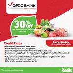 30% Off on Fresh Vegetables, Fruits, Seafood and meat at Keells for DFCC Bank Credit Cards 