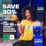 Save 30% on Top selling crispy chicken burgers on Uber Eats and PickMe Food at Street Burger