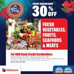 30% Off on Fresh Vegetables, Fruits, Seafoods, & Meats at Arpico Super Centre for NDB Credit Cards