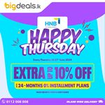 Get up to 10% Extra Off on selected products with HNB Cards at BigDeals.lk