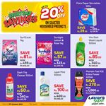 Up to 20% Off on selected Household products at LAUGFS Supermarket