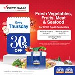 30% off on Fresh Vegetables, Fruits, Meat & Seafood at Arpico Super Centre for DFCC Credit Cards