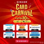 Enjoy extra savings with an exclusive 10% off on singer.lk using your favorite debit and credit cards