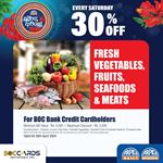 30% Off on Fresh Vegetables, Fruits, Seafoods & Meats at Arpico Super Centre for BOC Credit Cardholders 