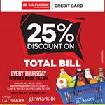 Enjoy 25% DISCOUNT on TOTAL BILL with Pan Asia Bank Credit Cards at Softlogic GLOMARK