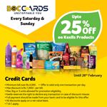 Get up to 25% off on keels products for BOC Credit Cards