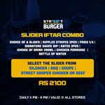 Slider Iftar Combo at Street Burger