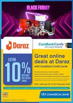 Great online deals at Daraz with ComBank Credit Cards