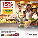 Enjoy 15% OFF on the total bill at Laugfs Super with DFCC Credit Cards!