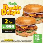 Crispy Chicken Burger offer: Get 2 for Rs. 999 Keells