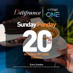 Enjoy 20% off on your total bill for Softlogic One Loyalty customers at Delifrance