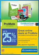 Get up to 25% discount at Promate with Commercial Bank