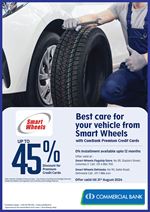 Get up to 45% Discount with Commercial Bank Cards at Smart Wheels