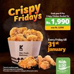 Enjoy 8-piece Keells Crispy Chicken Bucket for just Rs. 1990